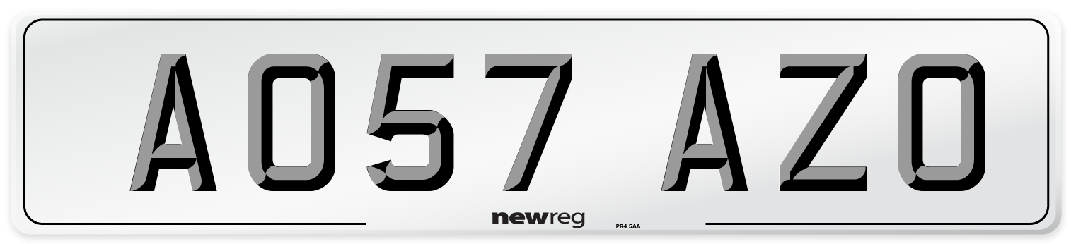 AO57 AZO Number Plate from New Reg